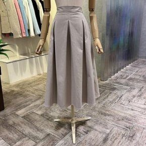 AOZ1HS38C 백 밴딩 플리츠 롱 스커트