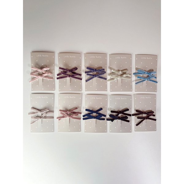 MINI VELVET RIBBON CLIP (2p)