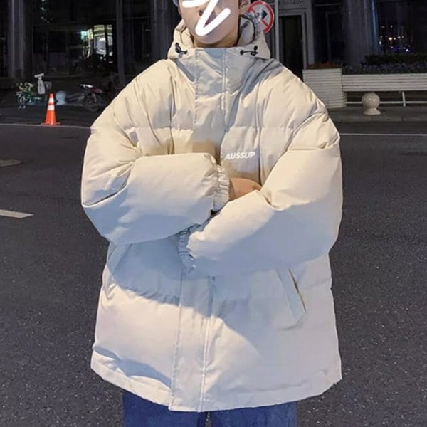 겨울 남자 오버핏 캐주얼 패딩 점퍼 DMS-JUP-SDHHC39-아이보리