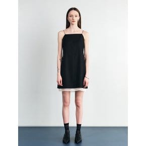 CHAIN LAYERED MINI DRESS (BLACK)