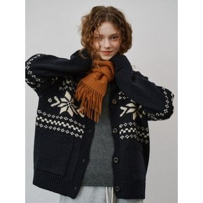 Snow cowichan cardigan (Navy)