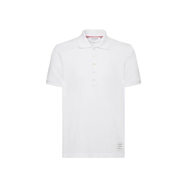 26SS 톰브라운 클래식 피케 4바 숏슬리브 폴로 티셔츠 MJP110P 00050 100 WHITE DOM