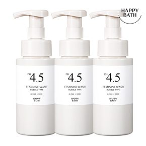 [신라쇼 ONLY] 해피바스 PH4.5 약산성 로즈 버블 여성청결제 250g*3입