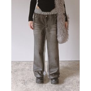 Vegan Leather Sweat Pants