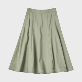 W COTTON FLARED SKIRT [MINT]