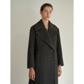 TTW WOOL DOUBLE BREASTED LONG COAT 2COLOR