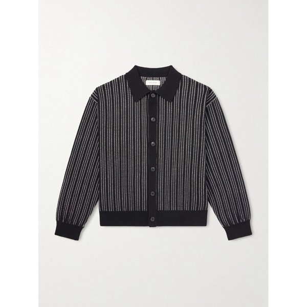 엠에프펜 포멀 스트라이프 리브 코튼 가디건 46376663162965588