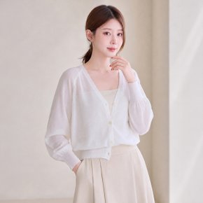자개단추 브이넥 가디건_M2602CD607A