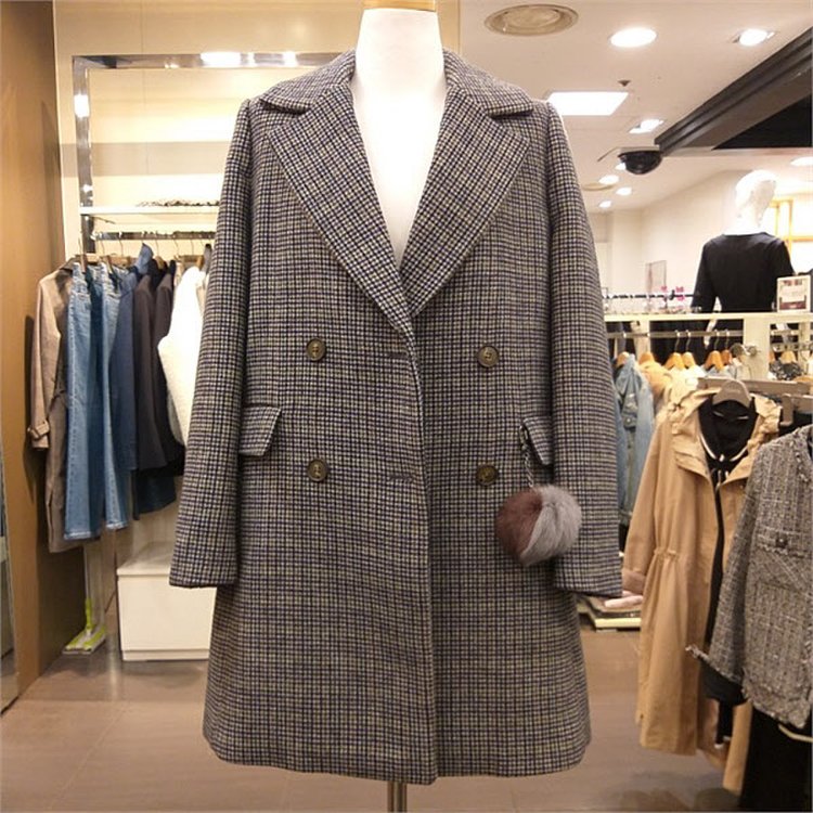 클라비스 NC05 모직 폼폼이 코트 