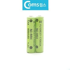 니켈 수소 충전지 Ni-MH AAA 600mAh 2알 건전지