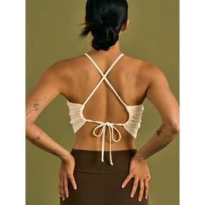Halter point top (Cream)