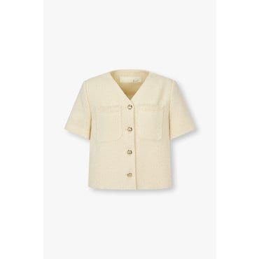 GCUT [지컷25S/S]아웃 포켓 브이넥 트위드 자켓(7255210102)