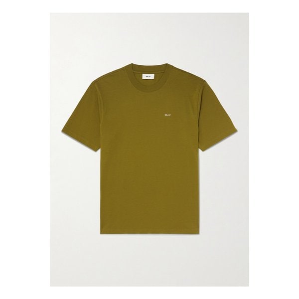 NN.07 아담 3209 로고 자수 피마 코튼 저지 티셔츠 46376663162896393