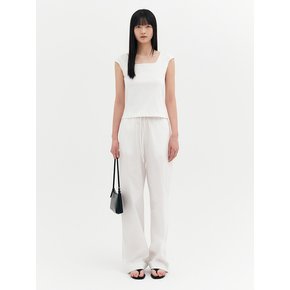 이네스 코튼 밴딩 팬츠_화이트 / INES COTTON BANDING PANTS_WHITE