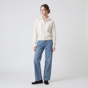 울 투웨이 지퍼 하이넥 가디건 BE26A3FRG1391