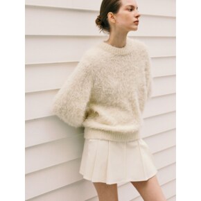 FLEECY ROUND NECK KNIT_TT2W310IV