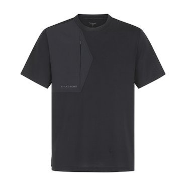 세인트앤드류스 (사은품증정) 25 S/S 남성 우븐 믹스 메쉬 반팔 티셔츠 (811E2TR305BK)