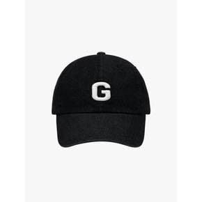 G LOGO DENIM WASHED BALL CAP-BLACK