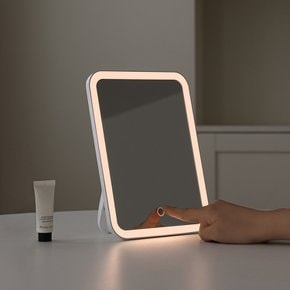 뷰티 스퀘어 무선 LED 거울 탁상용 메이크업