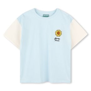 sunflower 자수 포인트 반팔 티셔츠 (25SS_Z255AGT413_라이트블루)