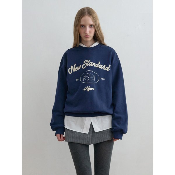 Heart Emblem Sweatshirt Navy