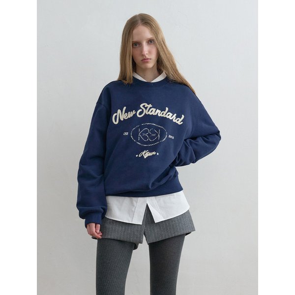 Heart Emblem Sweatshirt Navy