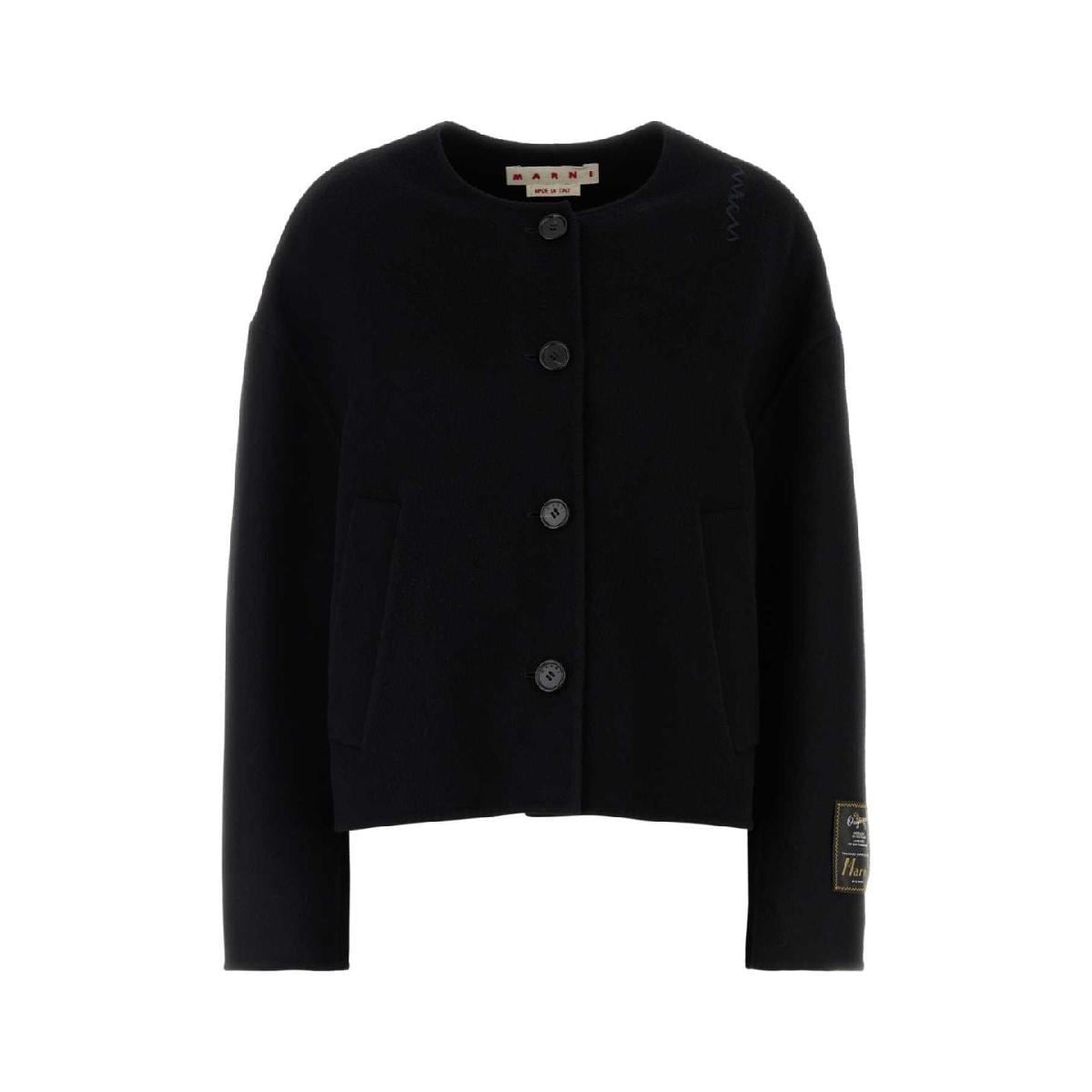 ジャケット MARNI FW25 Black felt blazer (GIMA0284KSUTWA21 00N99) MARNI Black felt blazer GIMA0284KSUTWA21 00N99 - 신세계몰
