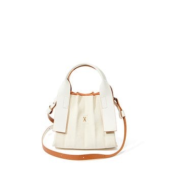 조셉앤스테이시 [22S/S] Lucky Pleats Canvas Tote XS Ivory_Cream(0JSM3CB40103F)