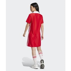[여성] 니트 칼라 반소매 드레스 IX5508 아디다스오리지널 원피스 레드