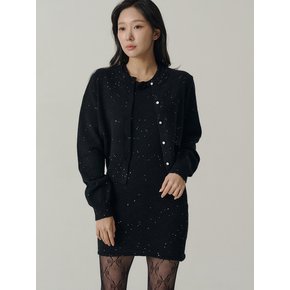 Staring Night Knit Cardigan_Black