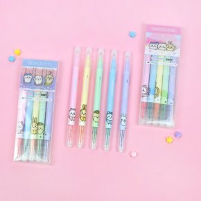 먼작귀 트윈펜 5색 세트 형광펜 치이카와 농담곰 문구