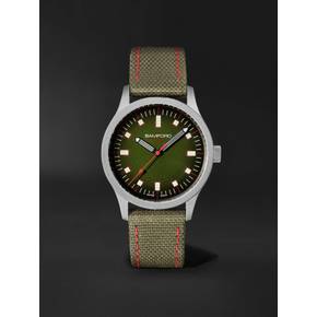 [해외배송] B80 ADVENTURE 오토매틱 39MM 티타늄 & 캔버스 시계 REF 노 B80 ADV GRN B0080429948