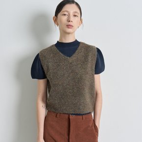 ALAPACA KNIT VEST [KHAKI BROWN]