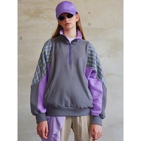 Purple Zip-up Anorak Sweatshirt