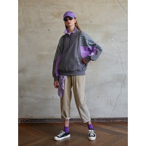 Purple Zip-up Anorak Sweatshirt