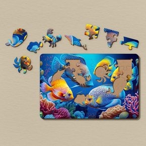 치매예방법 놀이 퍼즐 물고기 모양퍼즐