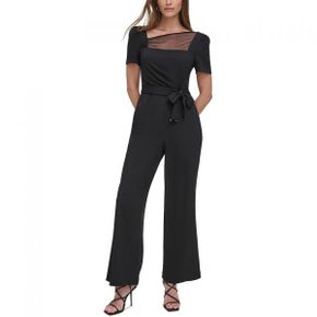 5412904 DKNY Womens Illusion V-Neck Jumpsuit