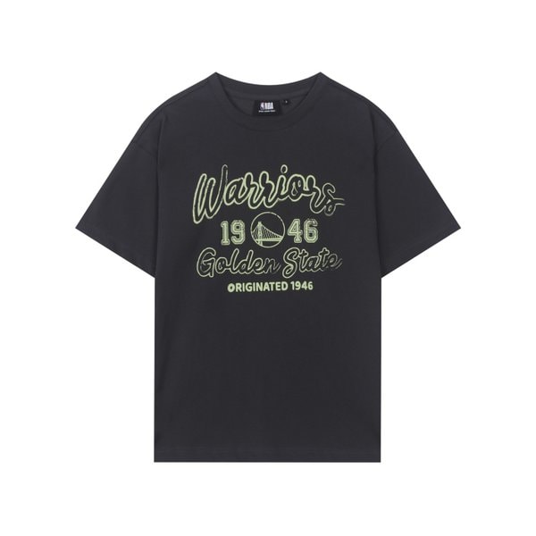 [여주점] 공용 LAL 크랙 빅 레터링 반팔 티셔츠(N252TS073P)