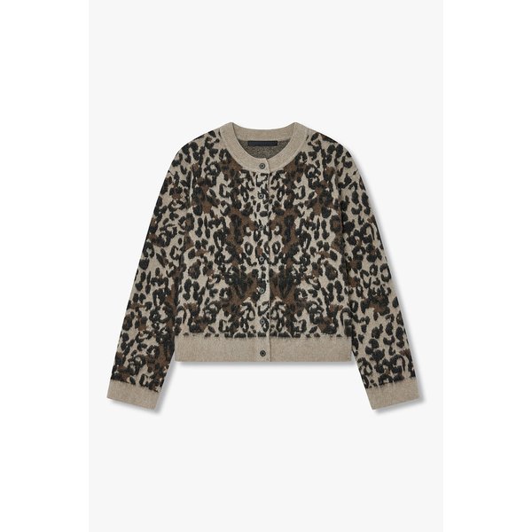 라쿤 블렌드 레오파트 니트 가디건 7115450Y13160