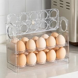 오너클랜 투명 계란 보관함 30구 3단 에그트레이 달걀 수납