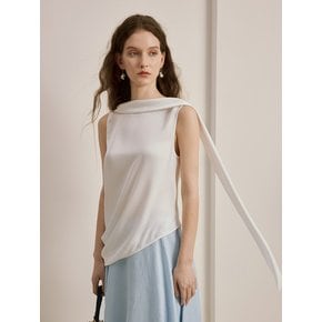 YY_Design ribbon sleeveless top_2color
