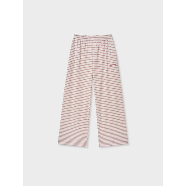 Stripe banding pants_ivory