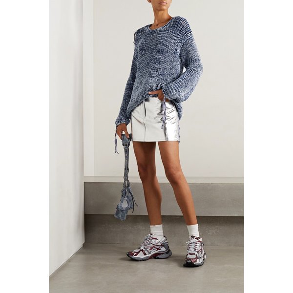 Acid-wash Cotton Sweater 블루