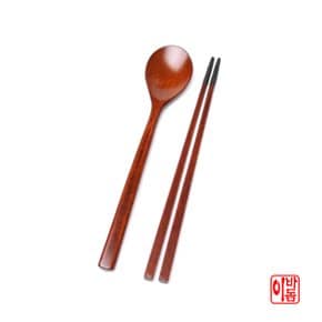 국내산 나무 천연 옻칠 어린이 수저세트 생칠 1p