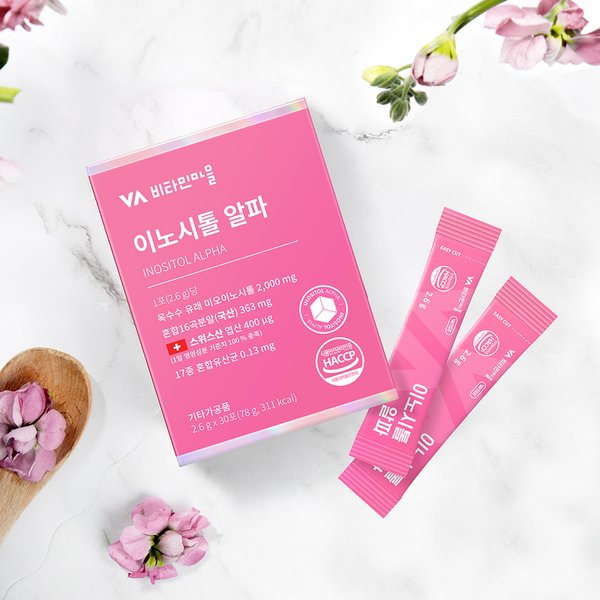 이노시톨 알파 엽산 비타민B 1박스 30포