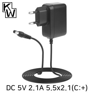 엠지솔루션 KW KW-A5021A(SK21G-0500210K) 5V 2.1A SMPS 아답터(5.5x2.1mm/C:＋)