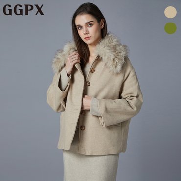 GGPX FUR 탈부착 하프코트 (GO9CT001F)