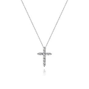 14k/18k 크로스 랩다이아몬드 S 목걸이(LN3019W)