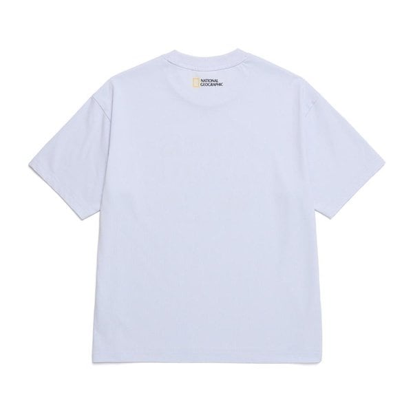 [여주점] N252UTS080 리젠아스킨 유니 트래블1 그래픽 세미오버핏 반팔 티셔츠 PAL BLUE