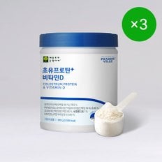  애플트리김약사네 초유 프로틴 비타민D 저분자 단백질 390g x 3통
